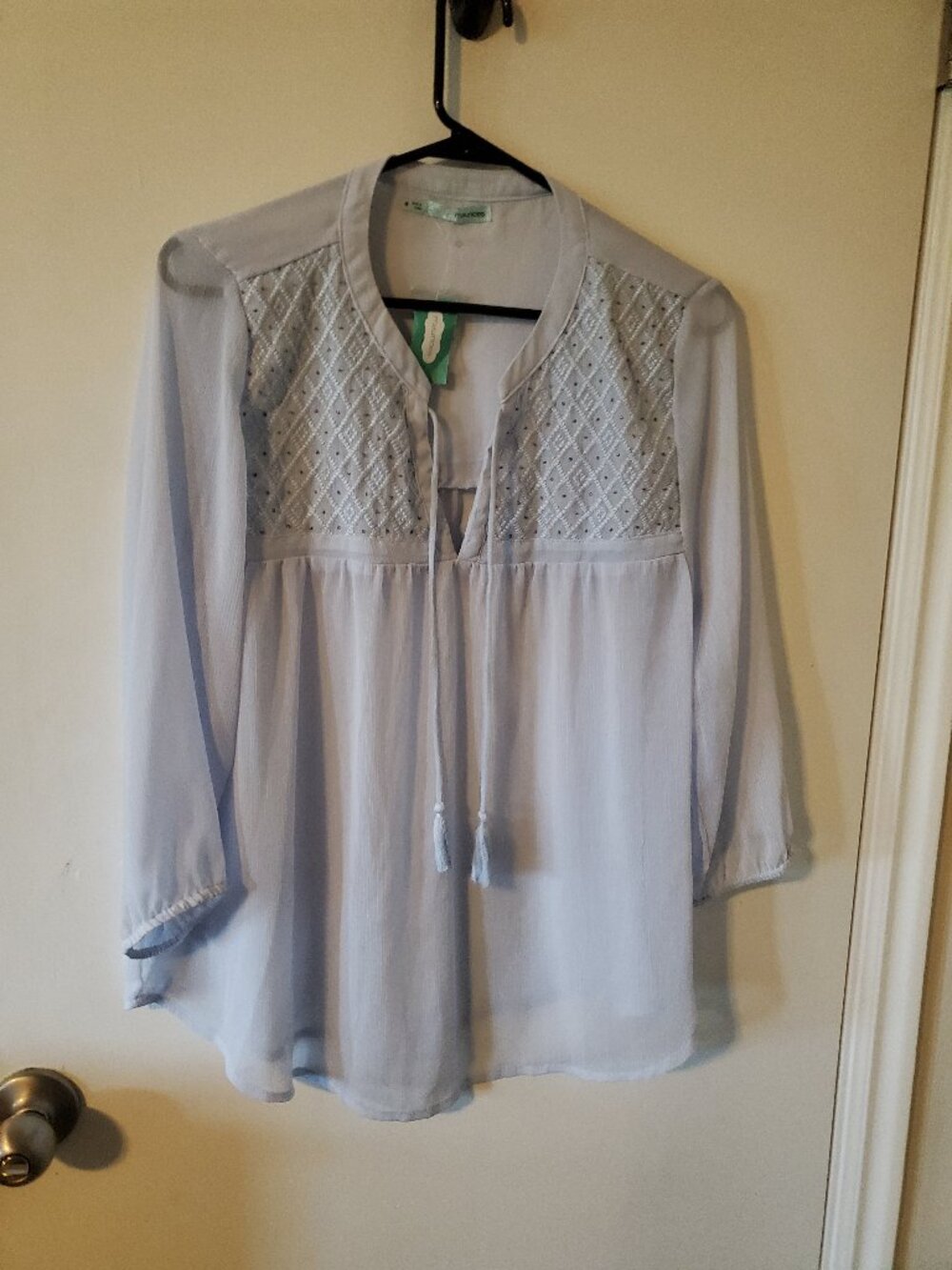 Maurices Sheer Peasant Blouse